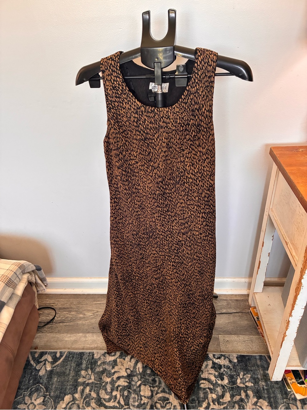 Studio I Brown & Black Patterned Maxi Dress